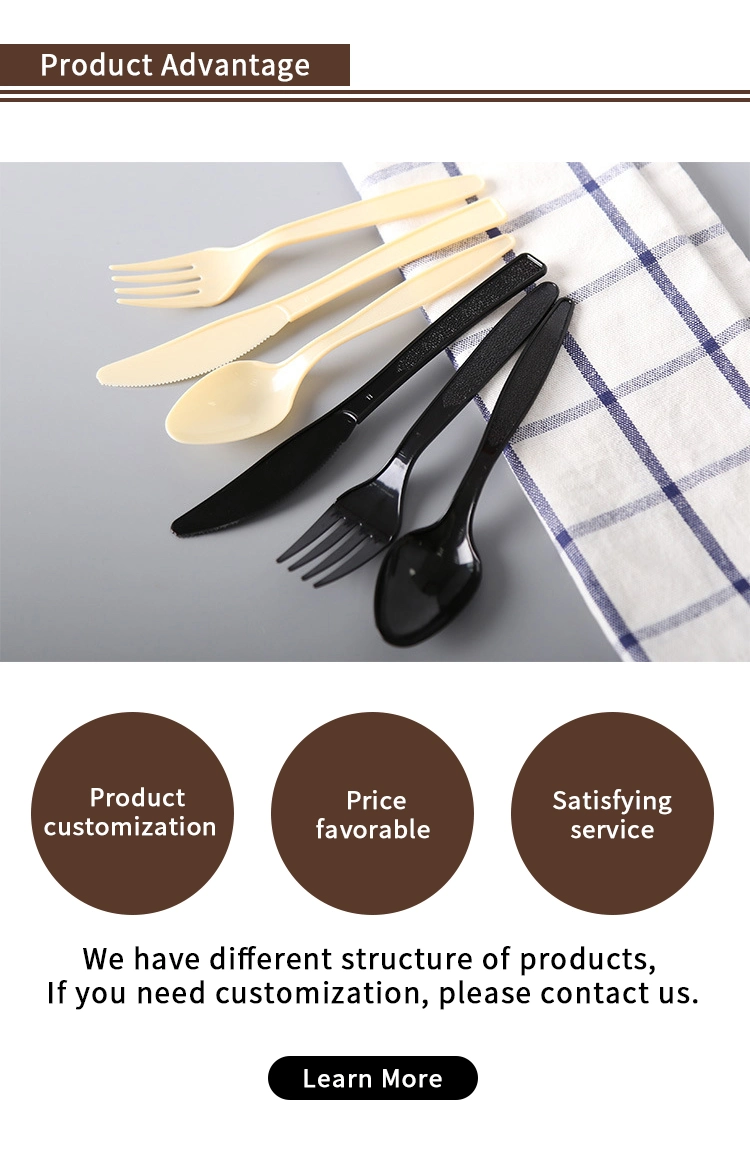 Disposable Biodegradable Tableware Plastic PLA Knife Fork Spoon Cutlery Set