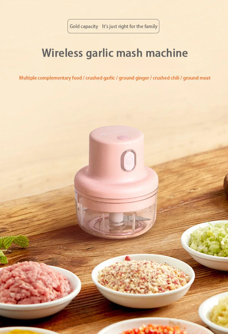 Wireless Electric Garlic Press Mini Meat Grinder Juicer Household Fruit Vegetable Chopper Mixer Food Processor Kitchen Tools