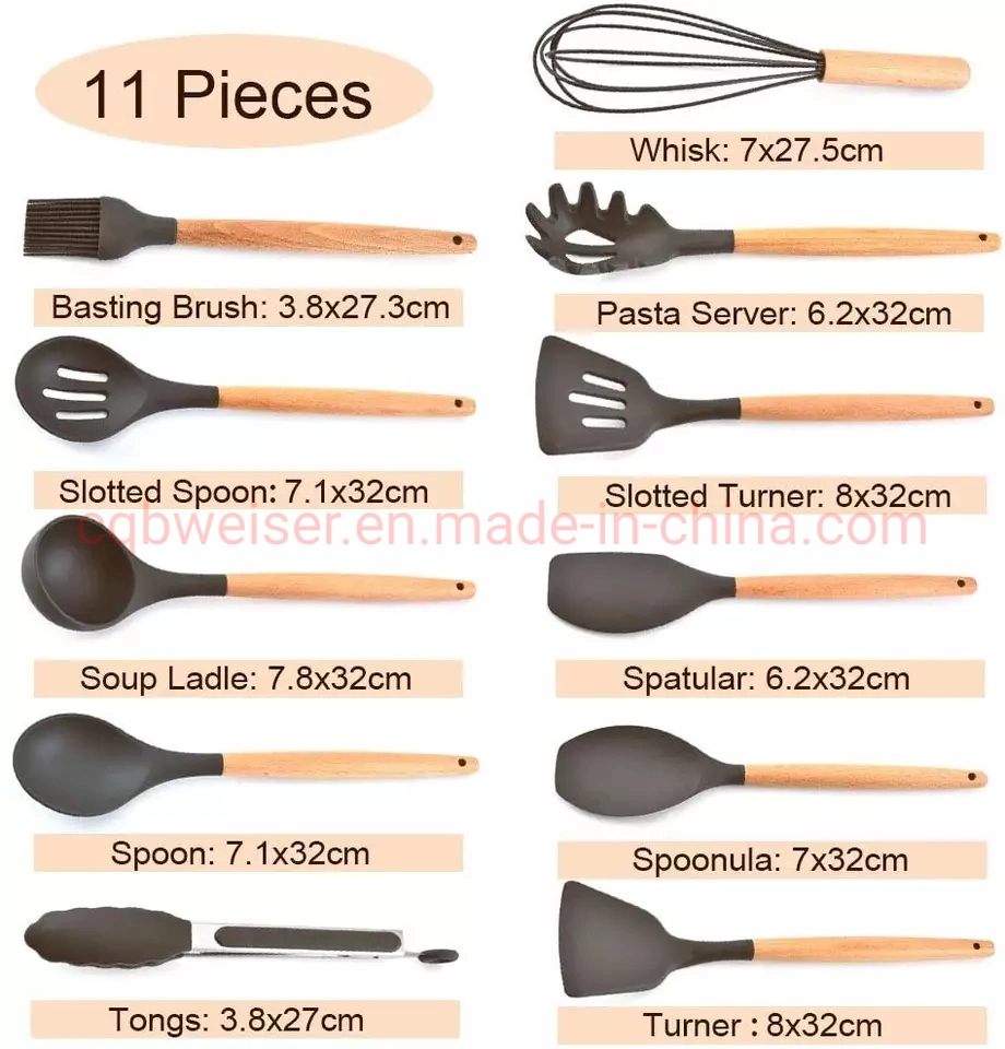 Silicone Kitchen Utensil Cooking Set High Temperature Resistant Set