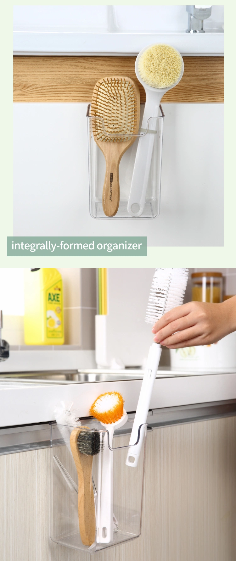 Door Back Cleaning Tools Hanging Organizer Plastic Kitchen Cabinet Cutlry Bake Tools Storage Box