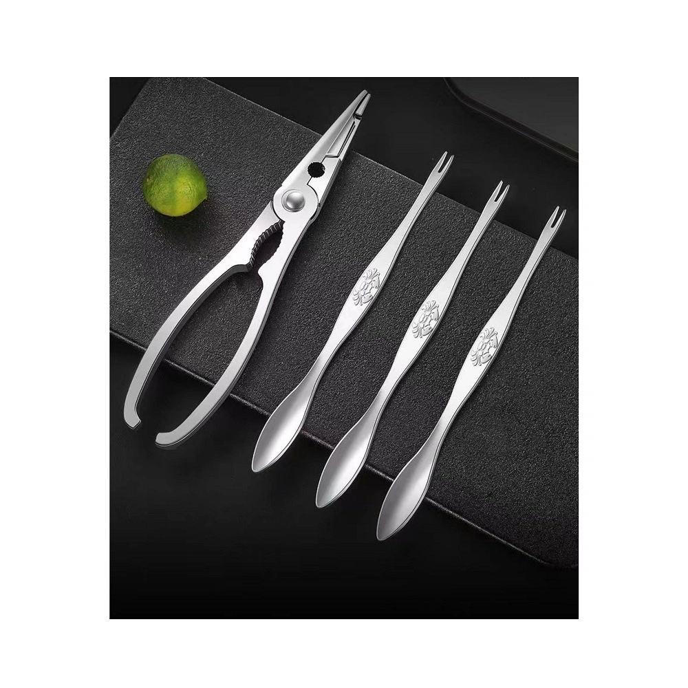 Stainless Steel Seafood Tool Set Crab Claw Tweezers Leg Crackers Tools Set Kitchen Picnic Tool Set Esg18519