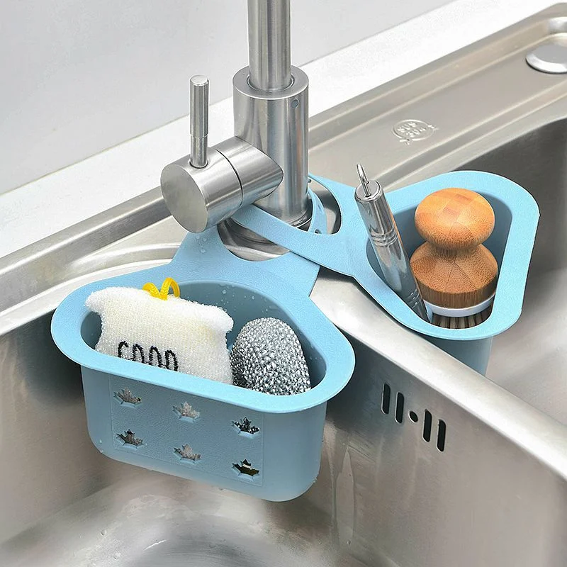 Kitchen Sink Drain Basket Faucet Storage Rack Sink Dish Cloth Sponge Storage Rack Hanging Bag