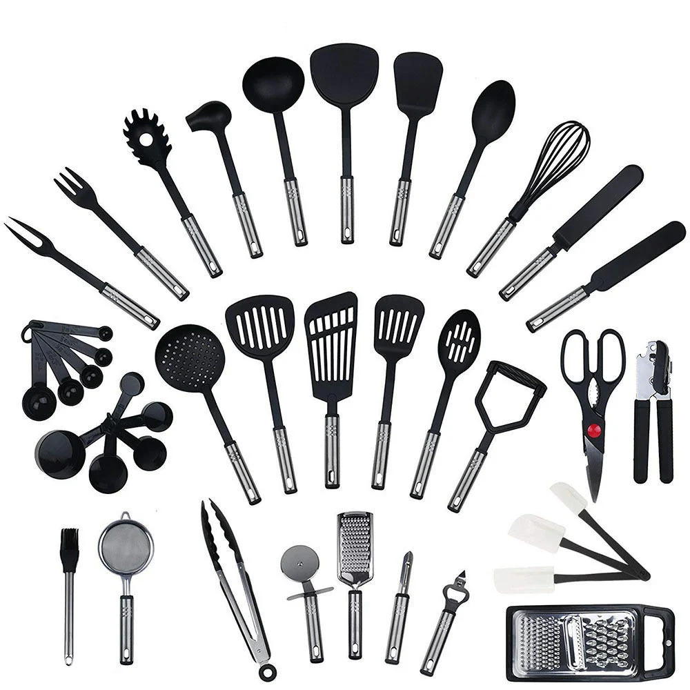Set 24 Nylon and Stainless Steel Heat Resistant Cooking Utensils Set