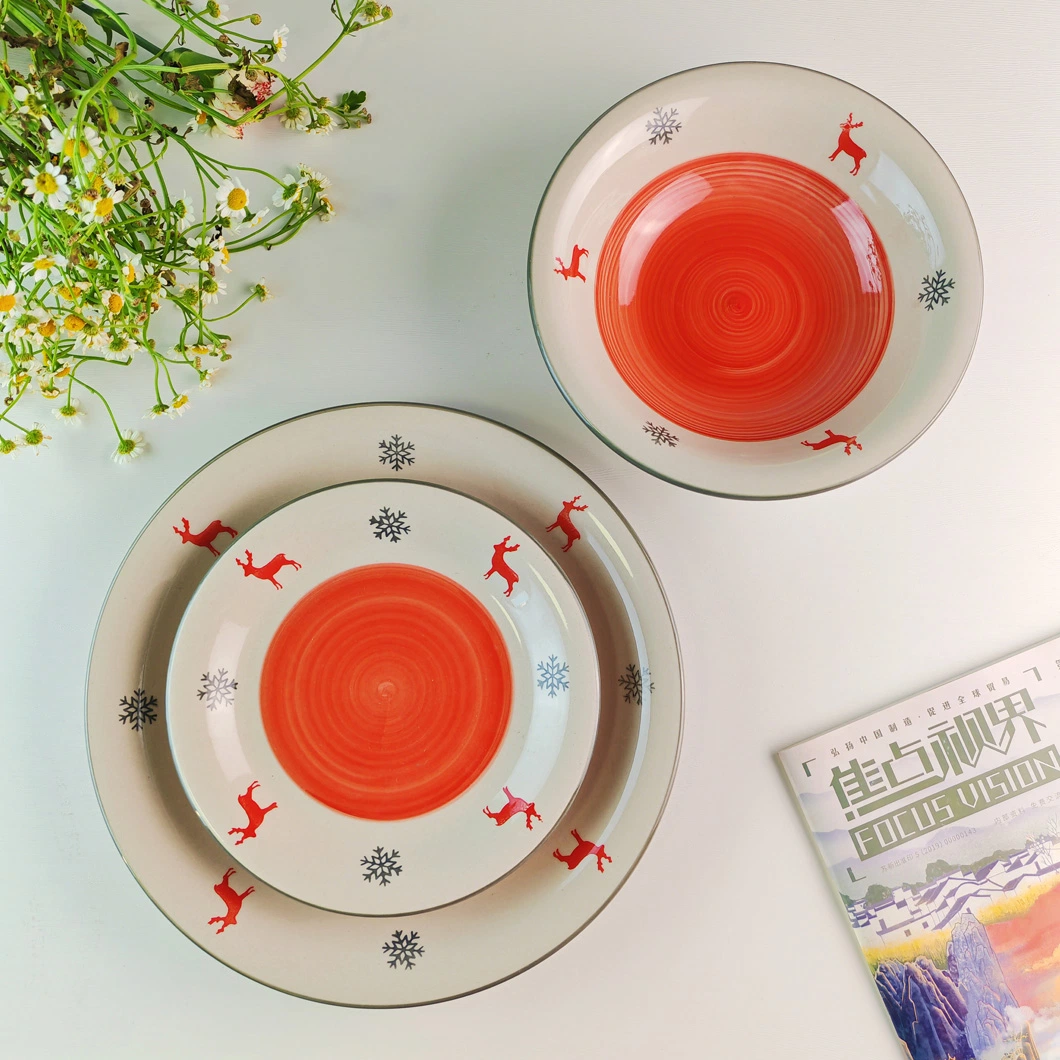Hand-Painted Porcelain/ Ceramic/ Stoneware Food Serving/Table Dining/Serving Tableware Dinnerware Plate Set