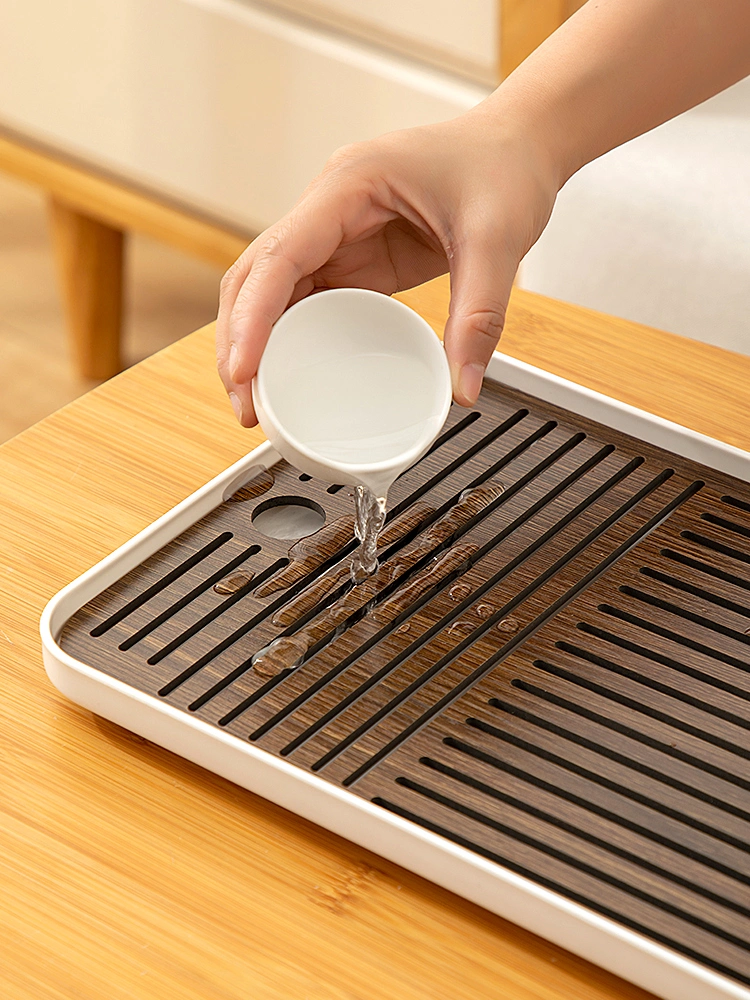 1026 Kitchen Sink Organizers Tray Wooden Sponge Holder Countertop Fruits Mugs Cups Draining Board Tray Dish Drying Rack