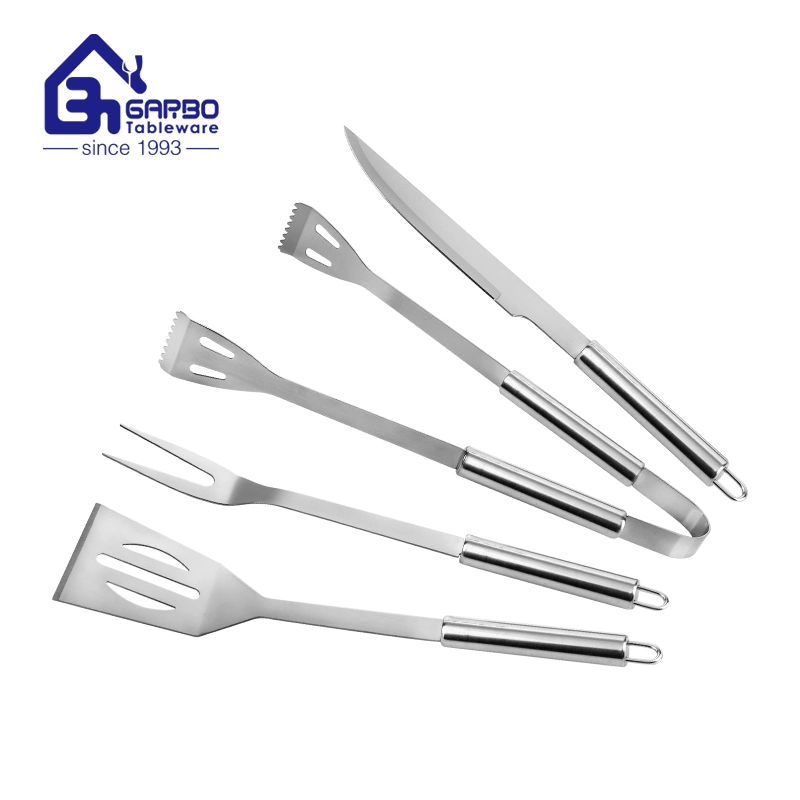 China Factory Wholesale 3PCS Stainless Steel Kitchen Tools Set Grilling Utensils Tools Set Stainless Steel BBQ Tools Gift Kitchen Grilling Accessories