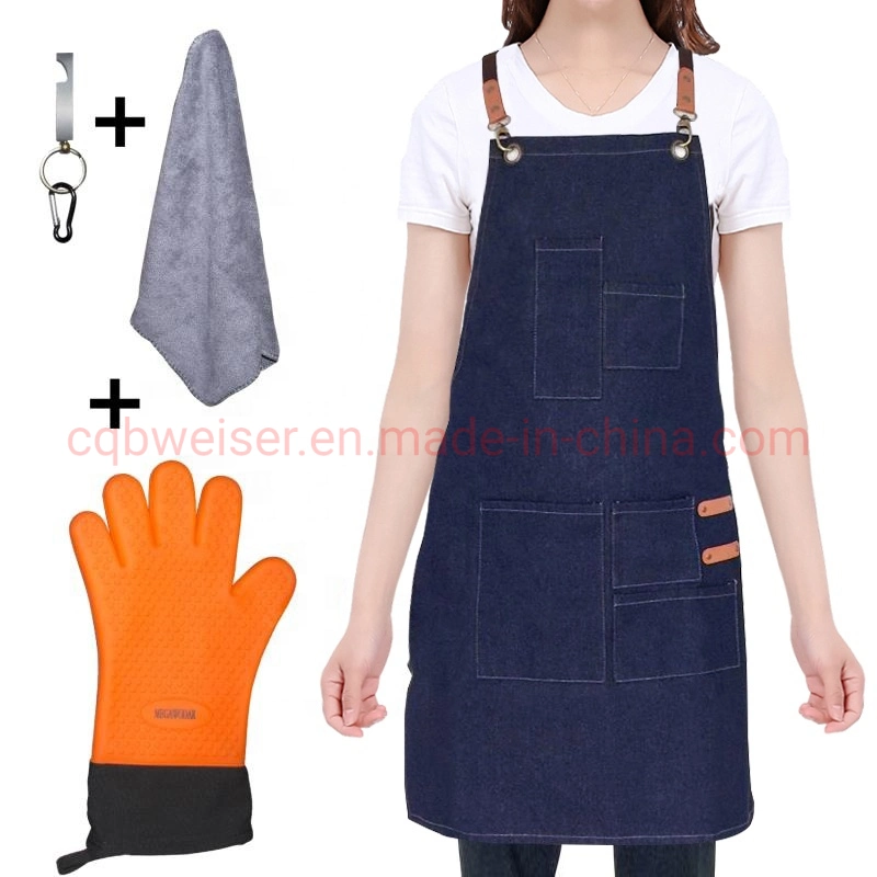 Kitchen Apron Grilling BBQ Apron Set Accessories Kit