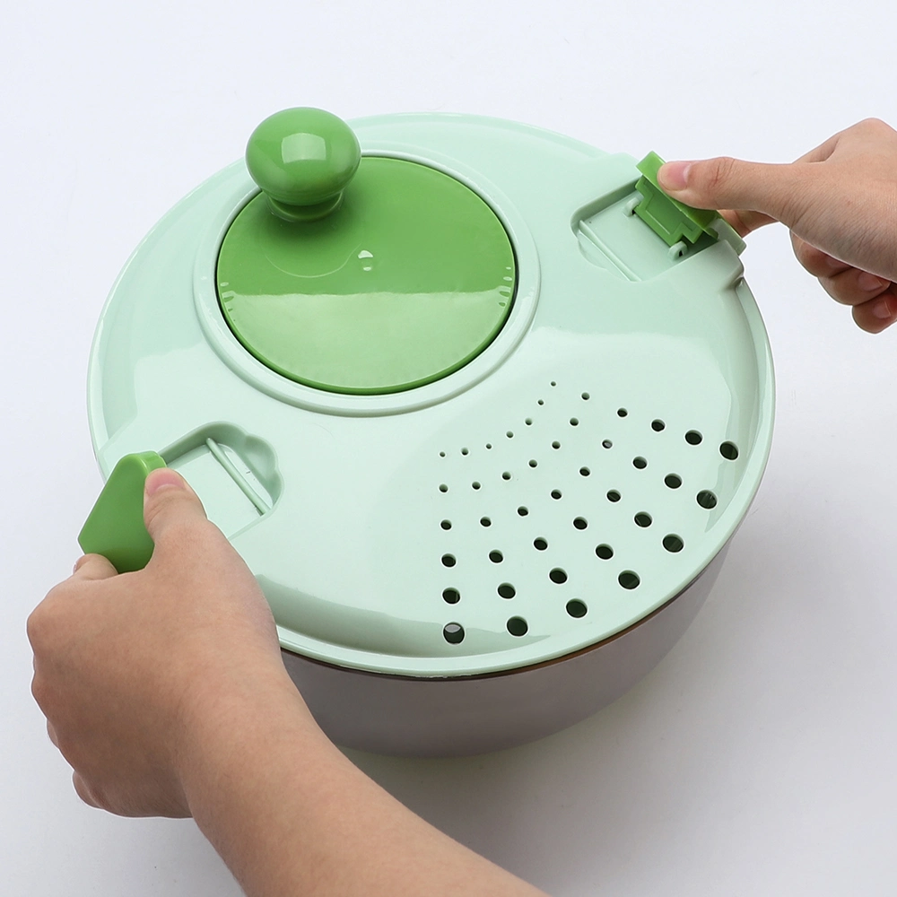 Wholesale Kitchen Stainless Steel Bowl Vegetable Salad Spinner Indoor Fruit Washer Tool