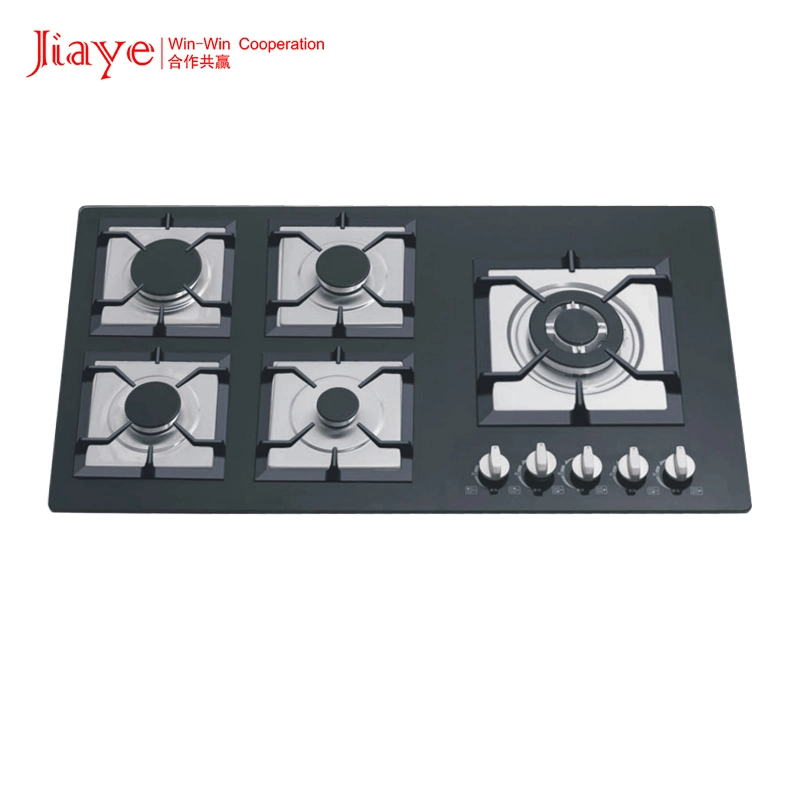 Popular Built-in 5 Burner Tempered Glass Gas Cooker