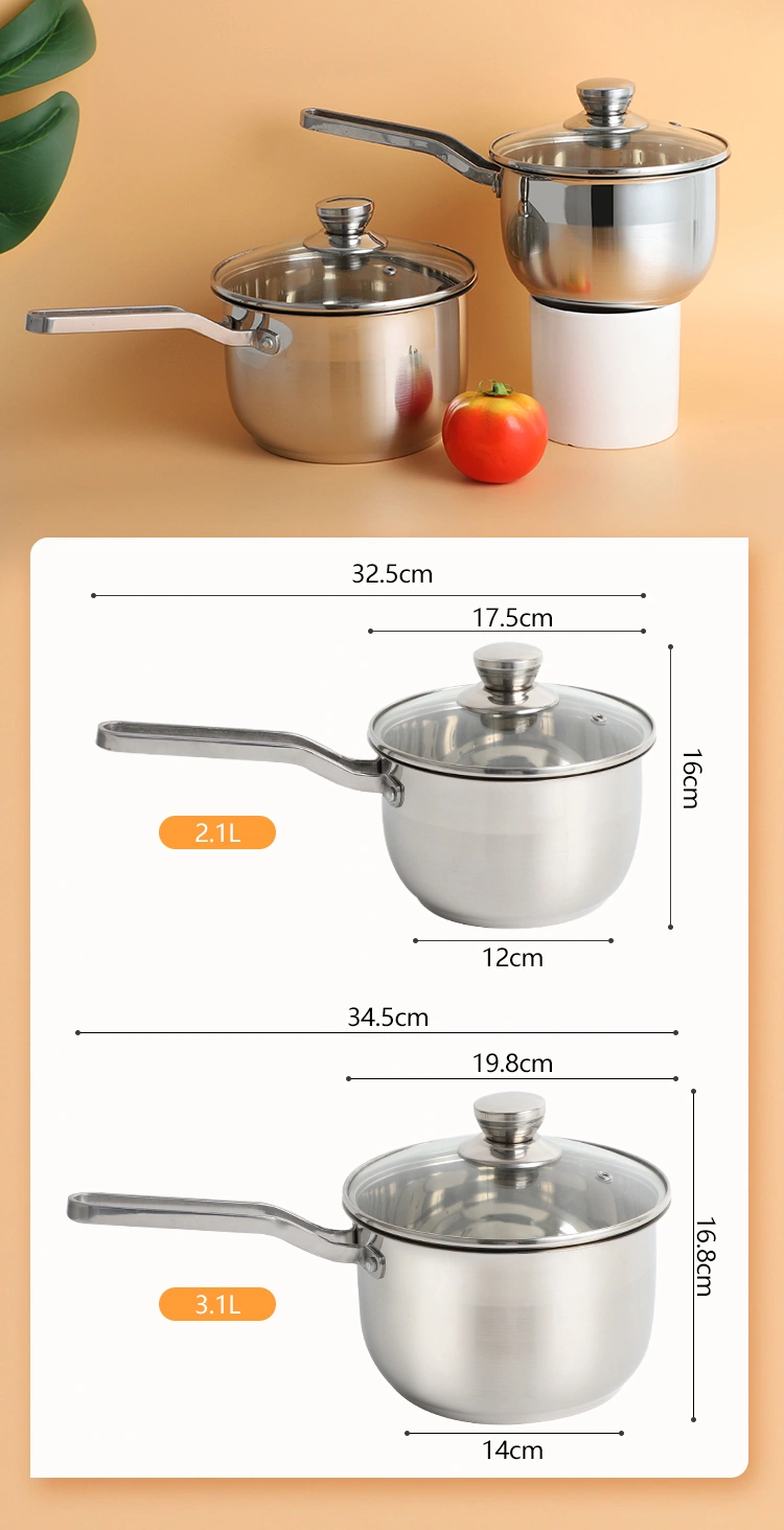 Stainless Steel Saucepan Premium Cookware Set Double Encapsulated Bottom Kitchenware Wholesale Pot