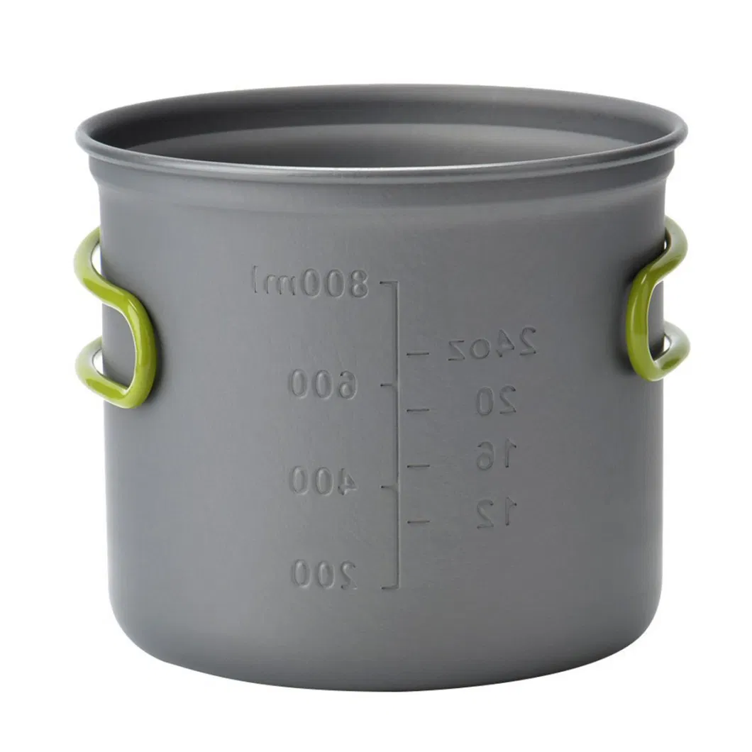 Portable Stackable Cookware Camping Equipment Pots and Pans Set Aluminum Alloy Non-Stick Ci13005