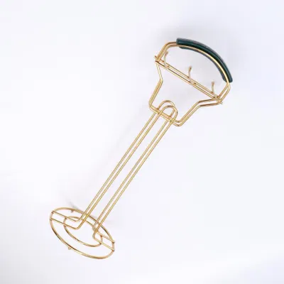 Mango cerámico verde fácil gancho Acero inoxidable dorado Utensilio de cocina Establecer