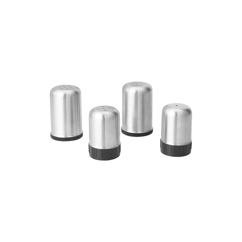 4PCS Stainless Steel Spice Jar Salt and Pepper Shakers Set Condiment Jar Seasoning Kitchen Tools Esg11933