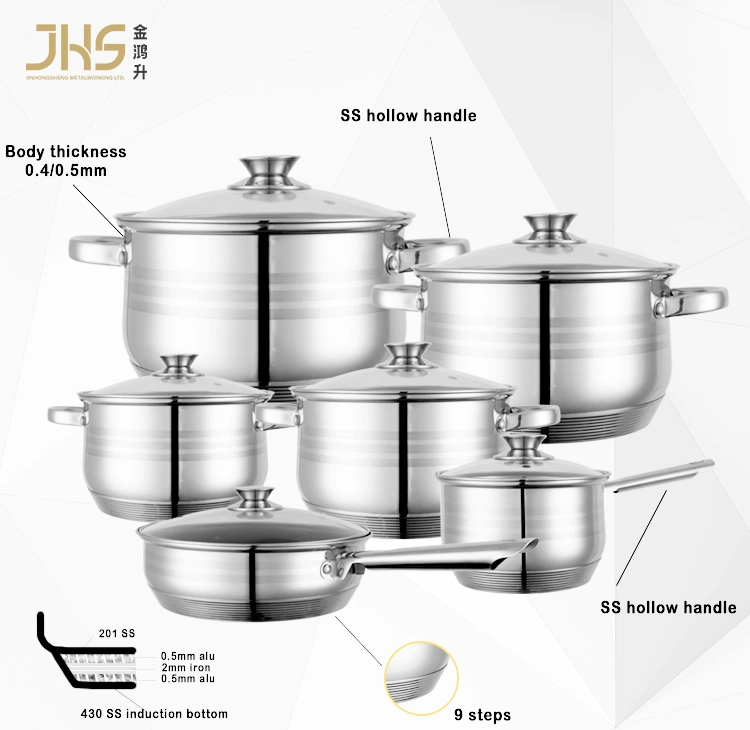 Chinese Factory Nonstick 12 PCS Cookware Set Wholesale Kitchen Cookware