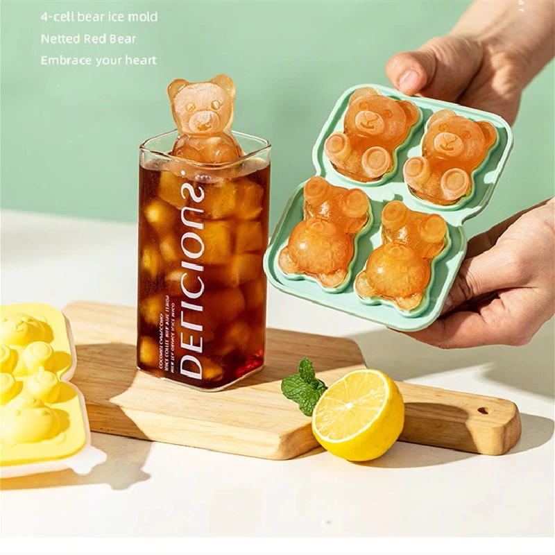 Bear Ice Cube Making Ice Mold Household Food Grade Silicone for Baby