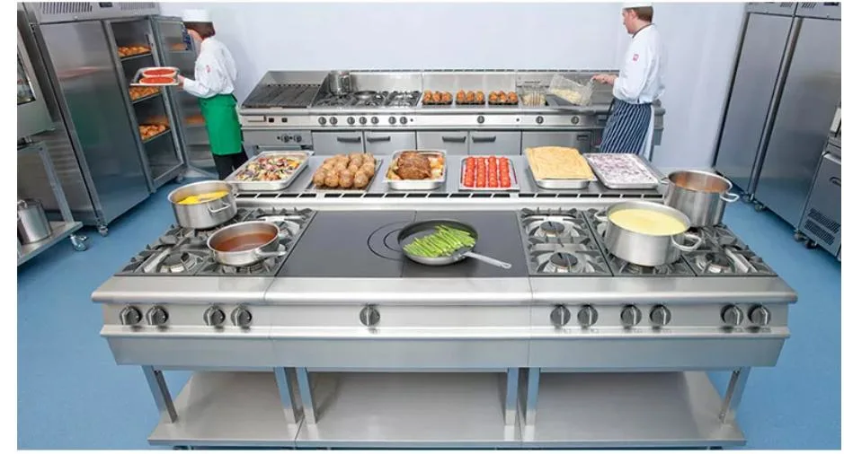 One Stop Solution Commercial Restaurant Kitchen Equipment for Cooking Refrigerating