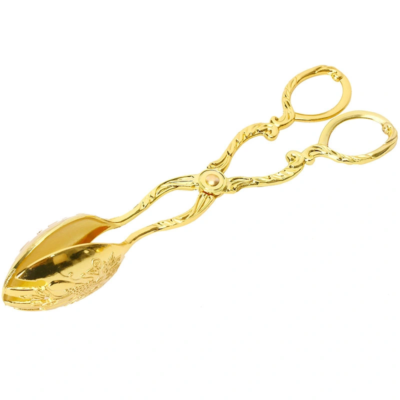 Gold Plated Spoon Clip Food Tongs Stainless Steel Kitchen Gadget Culinary Tools Dubai Turkey Middle East Arabic Kitchenware