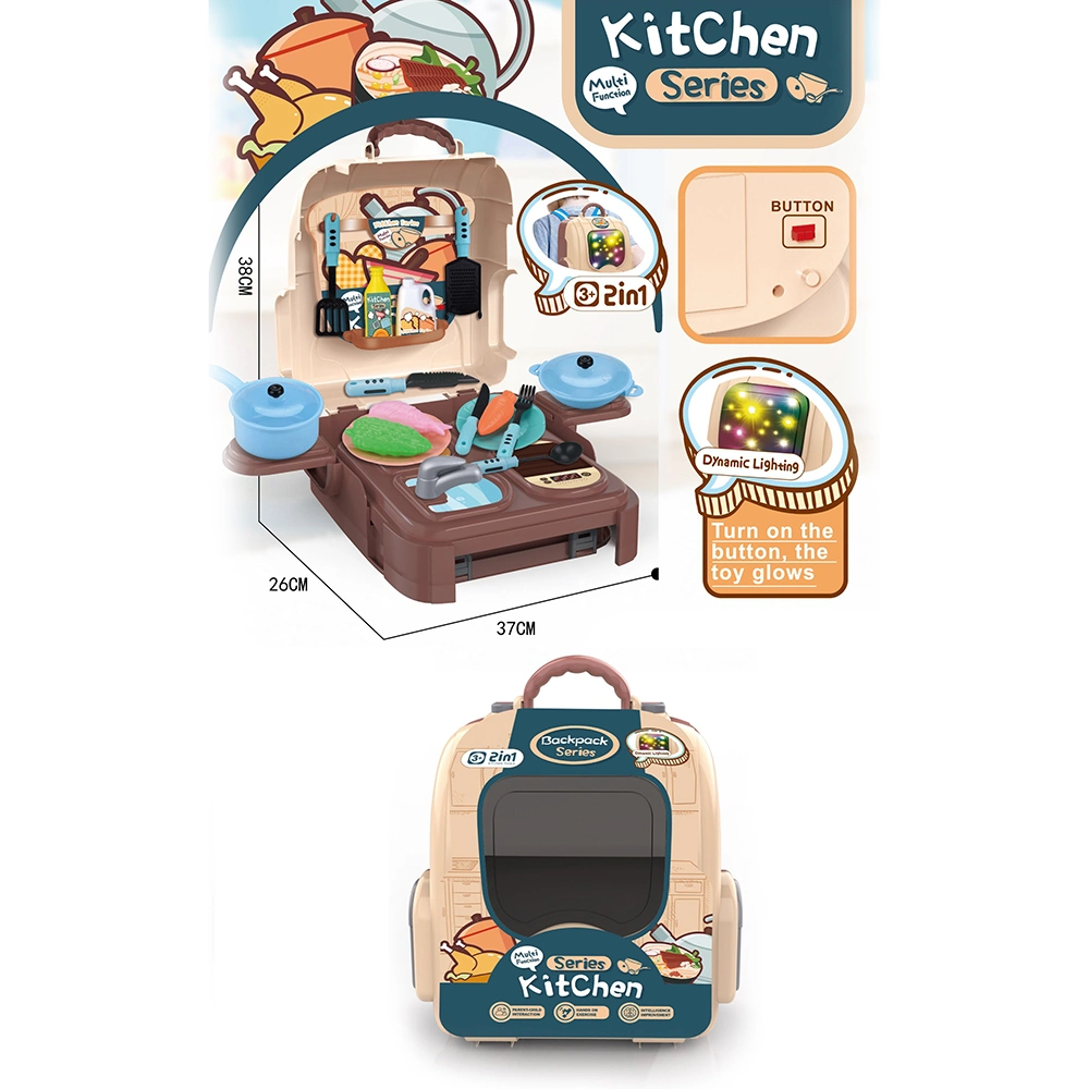 Kids Pretend Play Toy Dessert Tool Kitchen Schoolbag