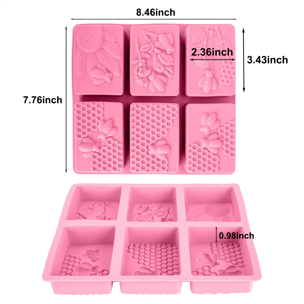 3D Honeybee Silicone Soap Set Homemade Craft Cake Chocolate Ice-Cube Tray Mold