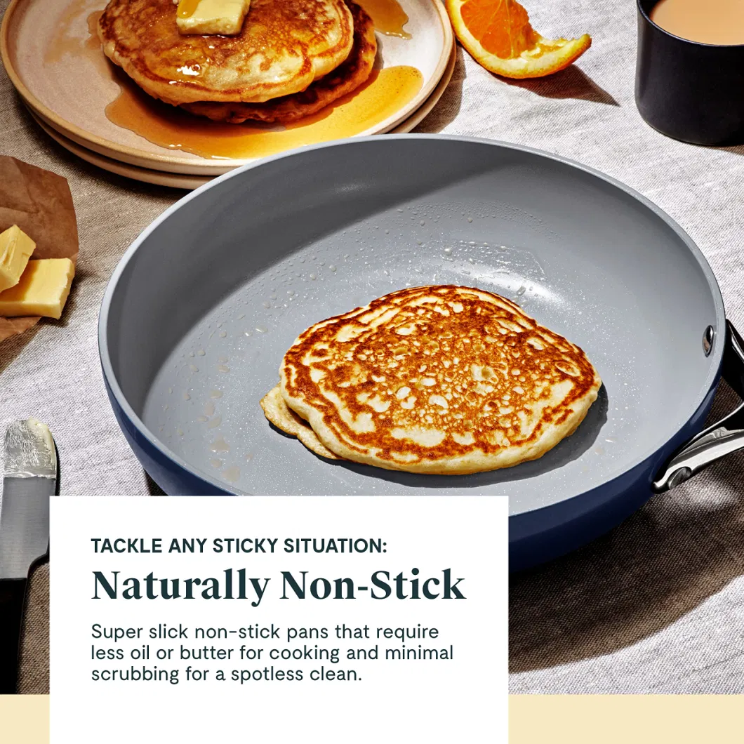 Nonstick Ceramic Cookware-Set Pots Pans Lids and Kitchen-Storage Oven-Safe All Stovetops Compatible