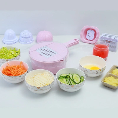 Kitchen Tools 3-in-1 Food Processor Vegetable Chopper Cutter Hand Roller Meat Mincer Household Manual Meat