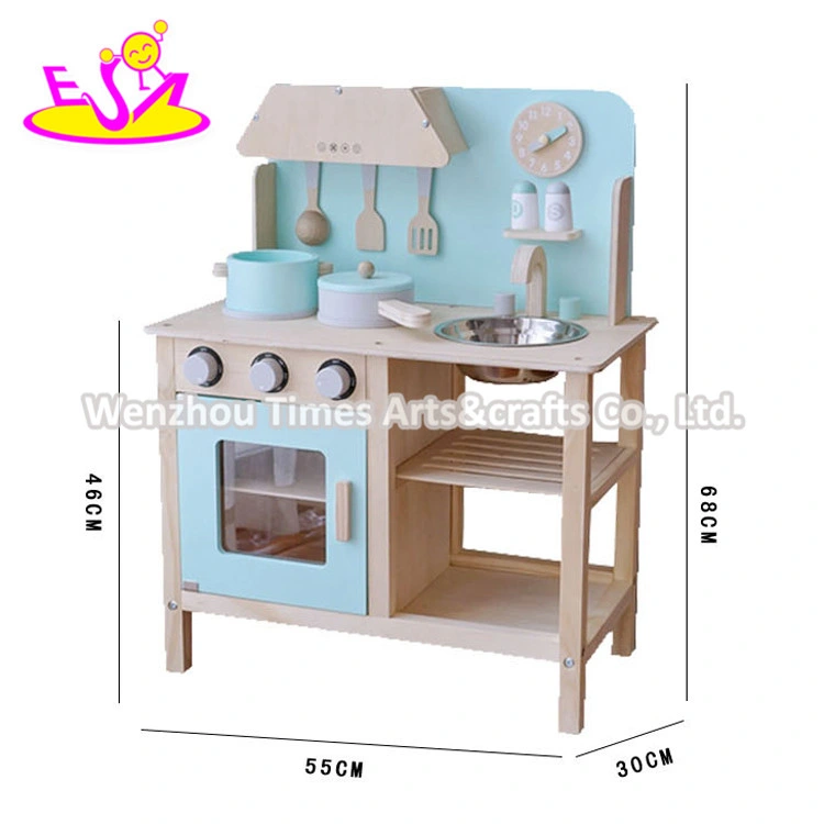 2020 Most Popular Pink Wooden Girls Toy Kitchen for Pretend W10c502