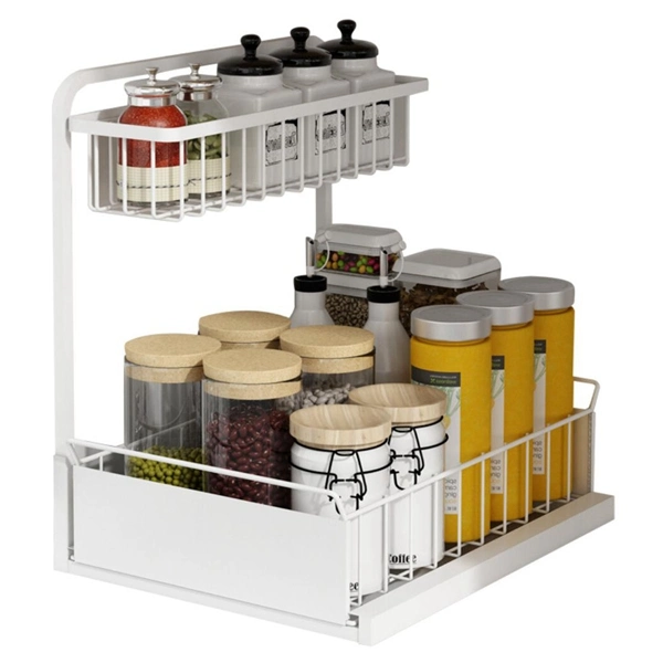 Spice Rack Organizer for Countertop 2-Tier Seasoning Organizer Stand