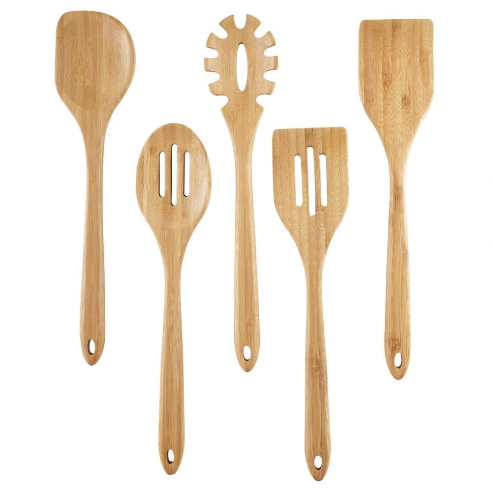 Wholesale 5-Piece Bamboo Kitchen Utensil Set Accessories Kitchen Tools