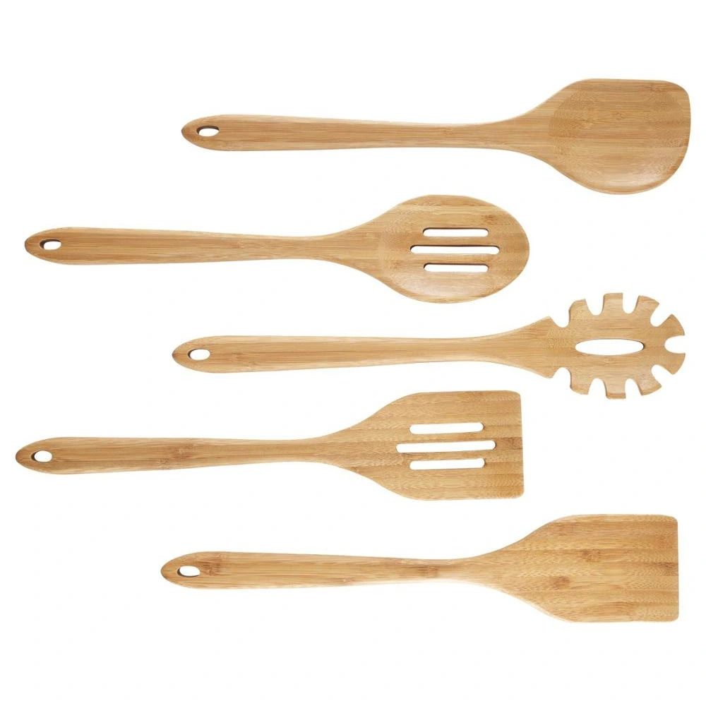 Wholesale 5-Piece Bamboo Kitchen Utensil Set Accessories Kitchen Tools