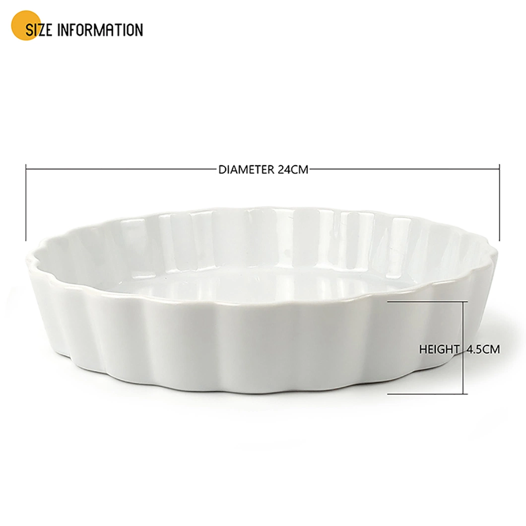 Factory Direct Selling Kitchen Baking Tools Cake Bread Baking Dish Set Ceramic Bakeware Plate