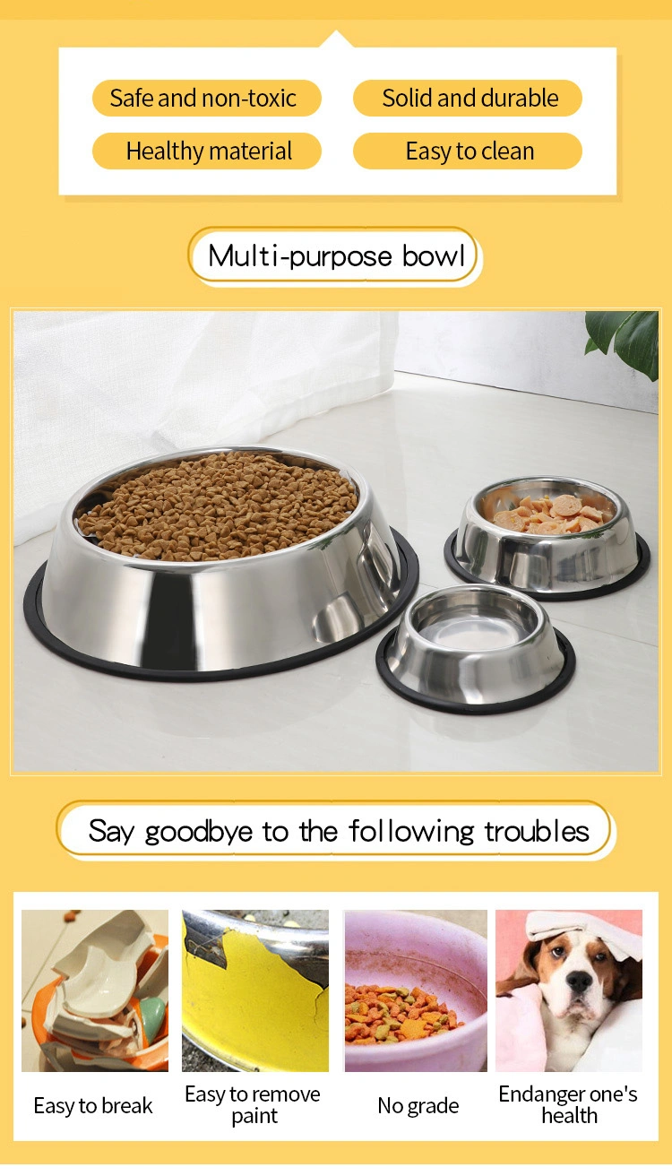 Wholesale High Quality Stainless Steel Dog Feeder Bowl Plate Other Pet Supplies Dish Products for Pet Shop