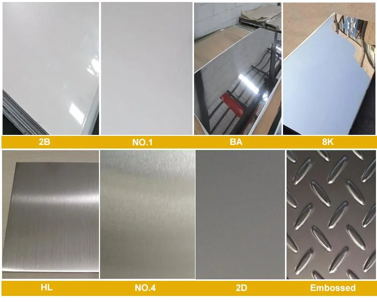 Decorative Cold Rolled Stainless Steel Metal Sheet 2b Ba Hairline Mirror Finish SS304 304 Stainless Steel Plates
