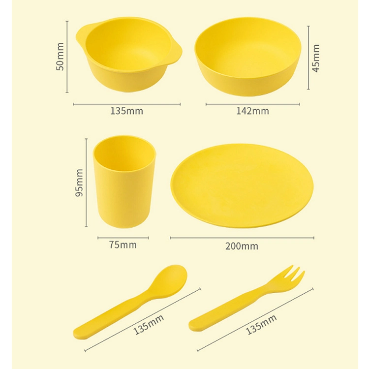 Biodegradable Hot Sale Kids Custom Made Dinner Tableware PLA Dinnerware Children Set with Printing