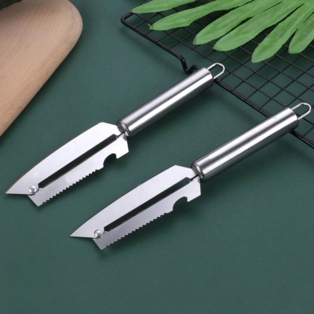 Household Vegetable Cutting Fruit Peeling Knife Scraping Fish Scale Beer Starter Kitchen Tools Kitchen Supplies Multi-Function Stainless Steel Bl23147