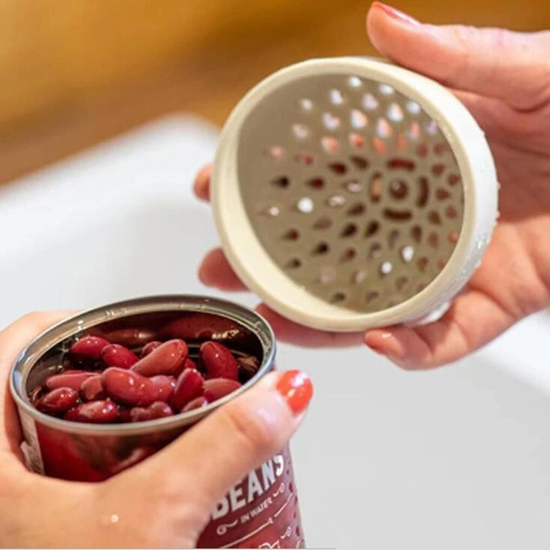 Mini Strainer Portable Colander for Draining Chickpeas and Canned Foods Silicone Esg15665