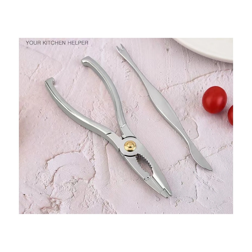 Stainless Steel 2PCS Crab Eating Tool Set Crab Peeling Pliers Kitchen Cooking Gadgets Tool for Home Restaurant Supplies Esg18521