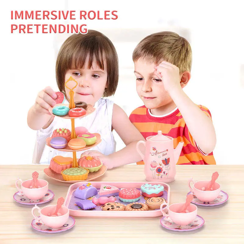 Play Set New Girls Unicorn Afternoon Tea Tinplate Play Kitchen Accessory Kit