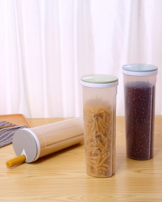 PP Kitcthen Dry Food Beans Cereal Pasta Storage Container Long Shape Clear Boxes Plastic Candy Box Dry Food Container