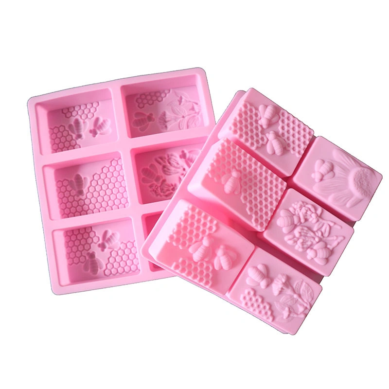 3D Honeybee Silicone Soap Set Homemade Craft Cake Chocolate Ice-Cube Tray Mold