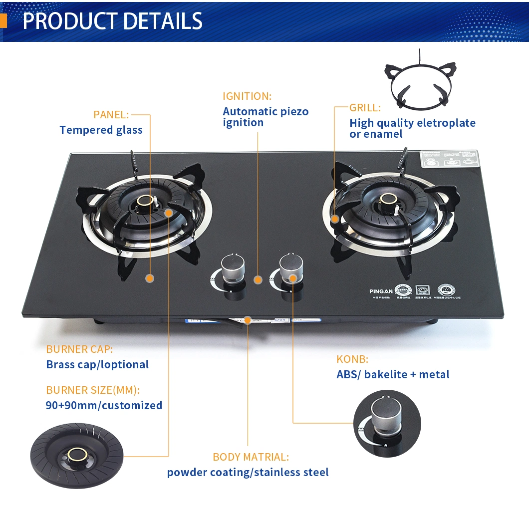 High Quality Cooking Appliance Best Commercial Popular Chef&prime; S Table 2 Burner Gas Stove