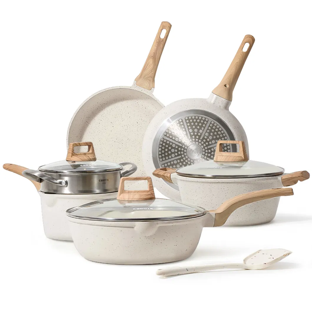 Amazon/Ebey Cookware Detachable Handle Kitchen RV Cookware Oven Safe Pots Pans Set
