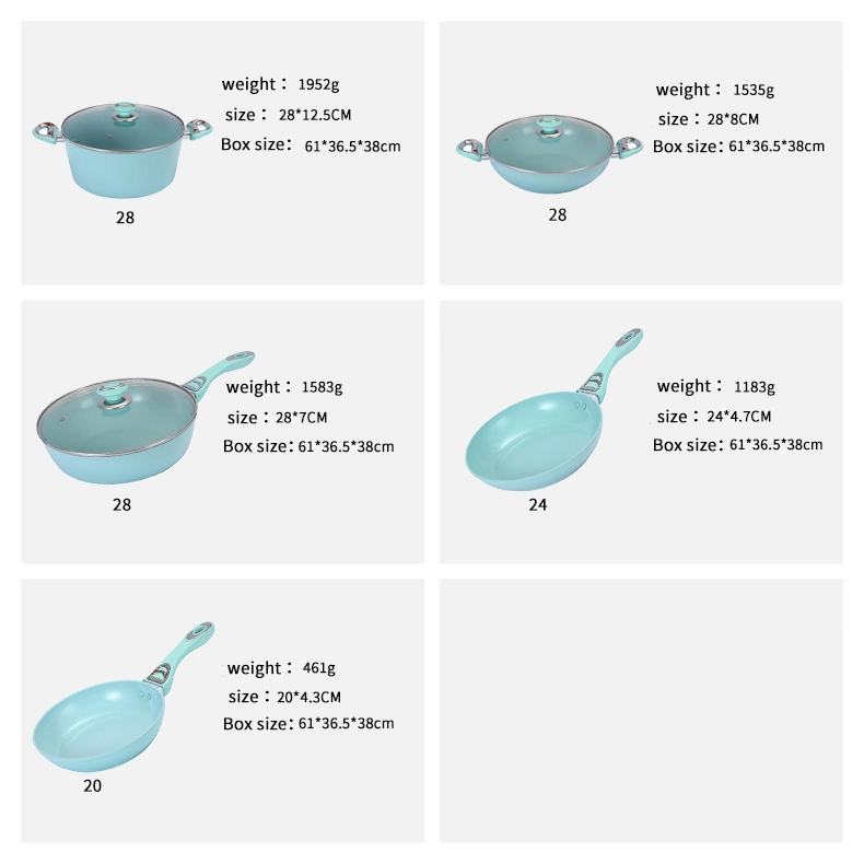 Non-Stick Fry Pan Aluminum Alloy Cooking Set Cookware Sets Metal Kitchen Utensils
