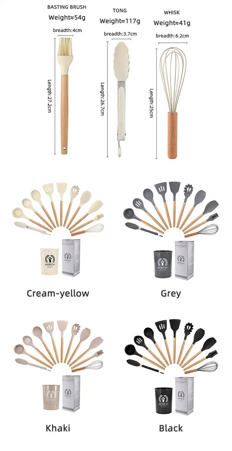 Wholesale 11PCS Modern Cooking Accessories Baking Tools Silicone Kitchen Cookware Cooking Utensils Set