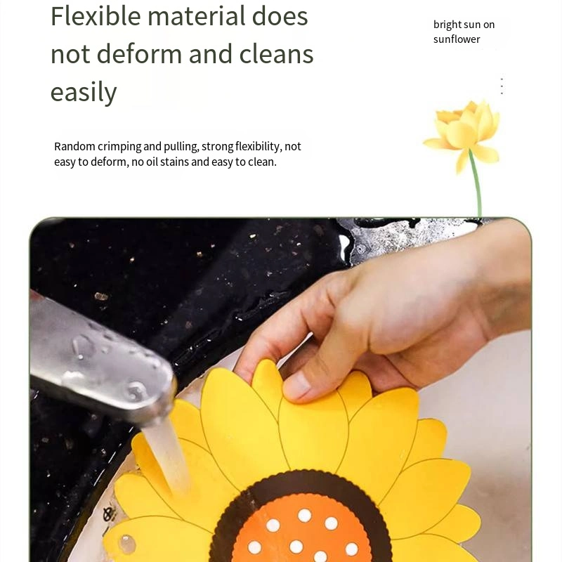 Sunflower Household Cutlery Silicone Insulation Pad Anti-Scalding Tea Cup Rubber