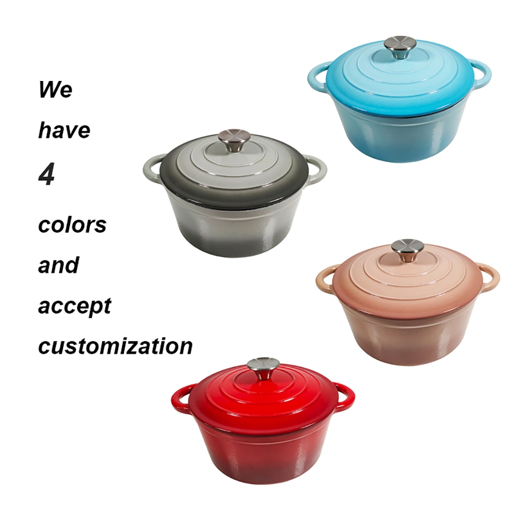 Cheap Price Customized Kitchen Cooking Cast Iron Cookware Enamel Dutch Oven Cast Iron Casserole Pot