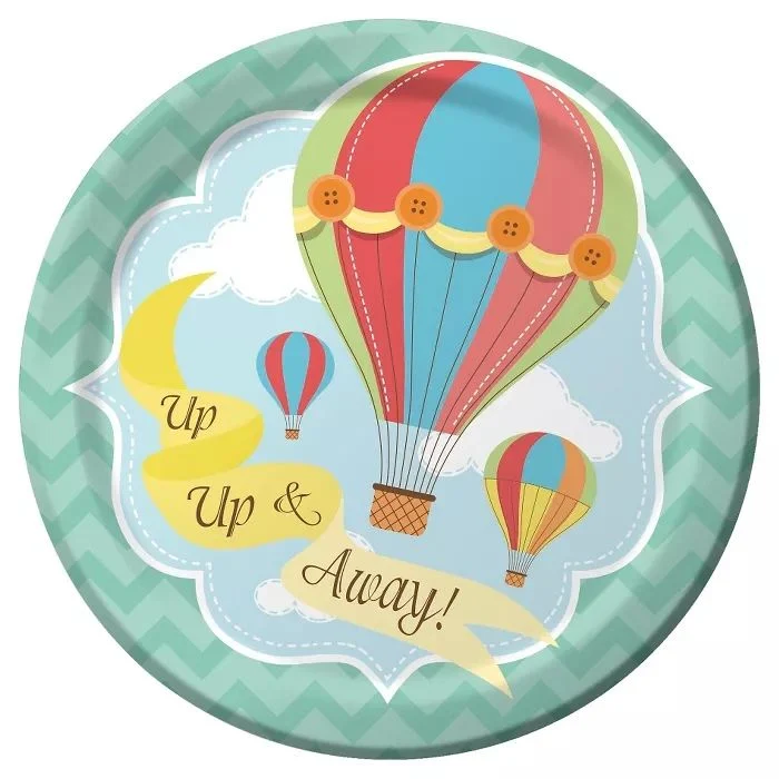 New Design Children Theme Balloon Decoration Disposable Party Plates Cups Tableware Set