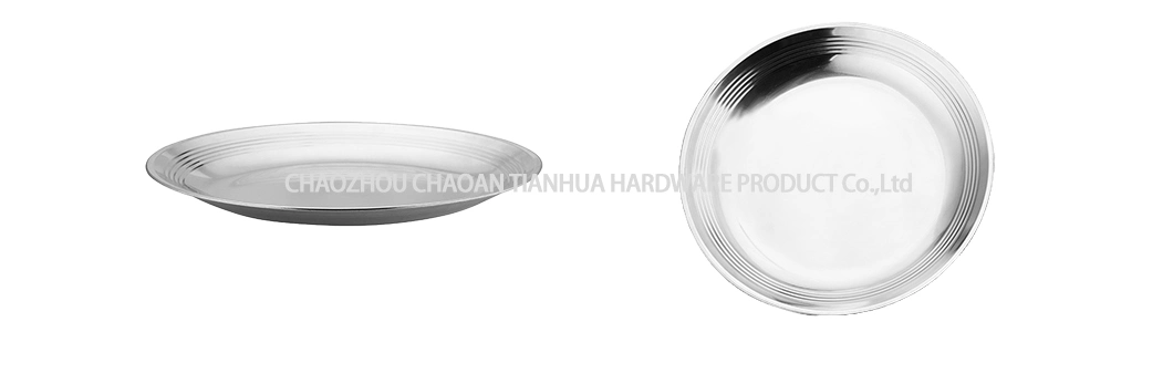 2024 Factory Direct Stainless Steel Home Deep Round Plate Kitchen Utensils