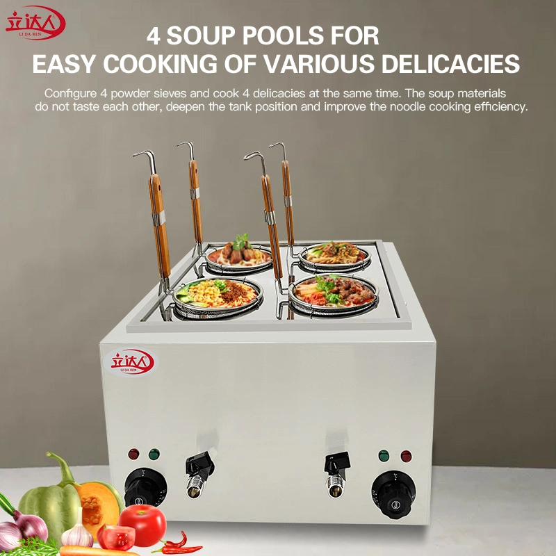 Wholesale Hotel Amenities Restaurant Kitchen Stainless Steel Gas Pasta Cooker Noodle Cooking Equipment