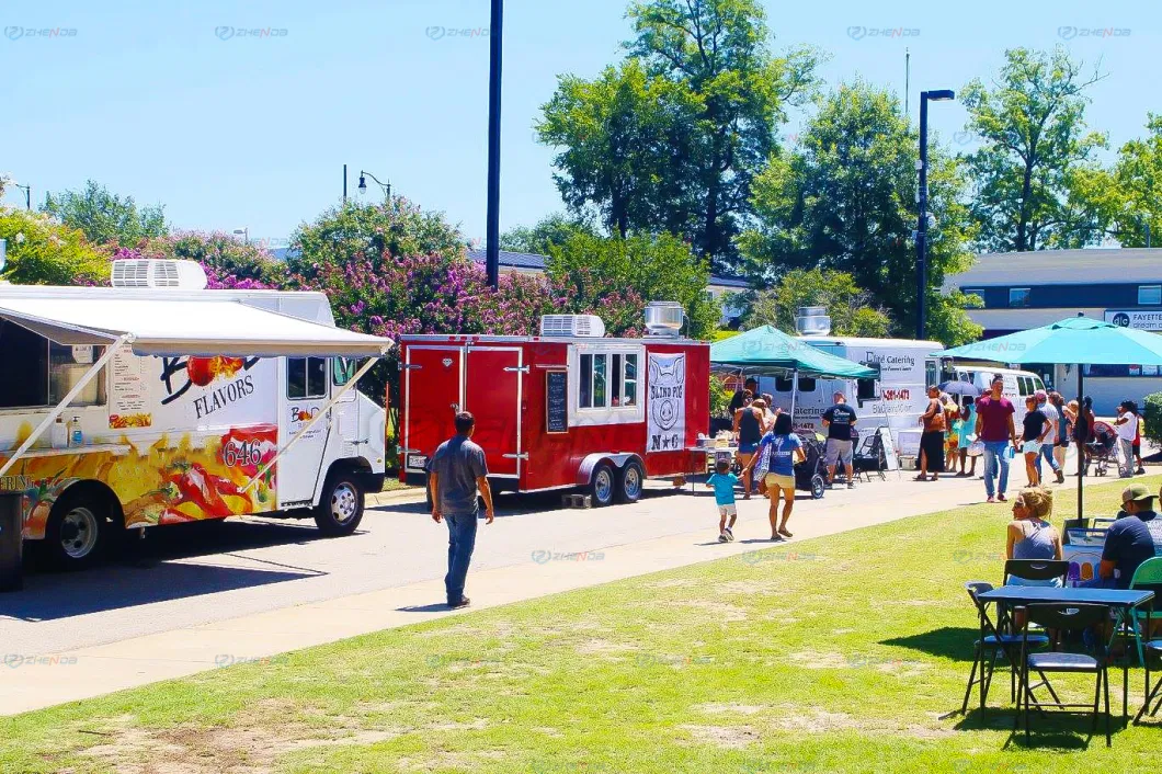 Mobile Kitchen Restaurant Unique Design Food Trailer Towable Food Cart for Sale