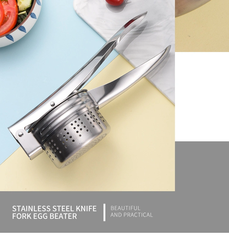 Stainless Steel Lemon Garlic Fruit Vegetable Squeezer Mill Manual Juicer Mashed Potato Kitchen Tool